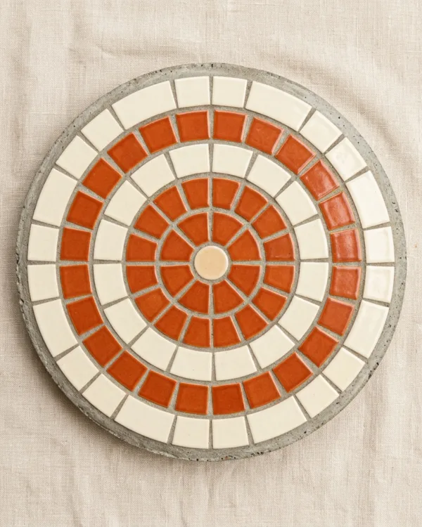 Concentric ring mosaic stepping stone