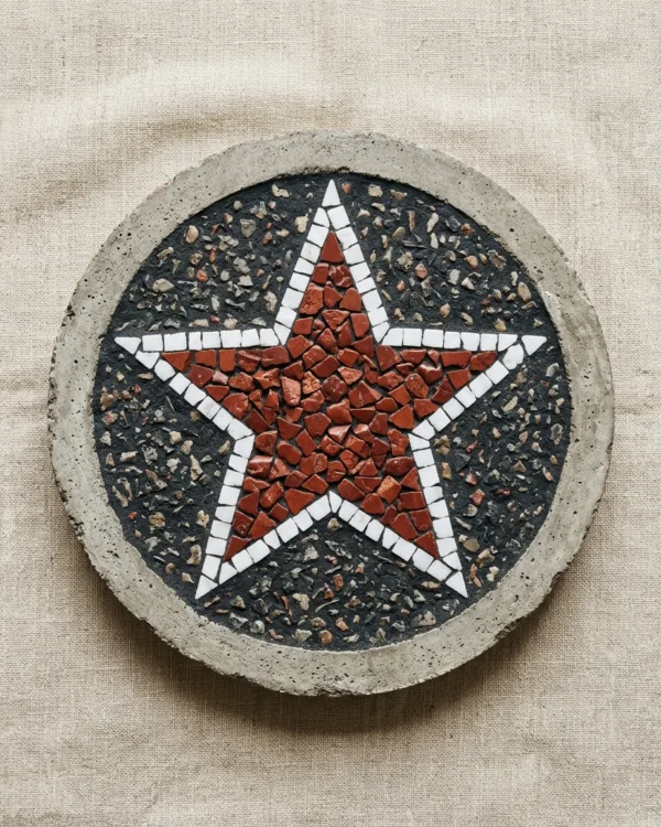 Marble chip star stepping stone