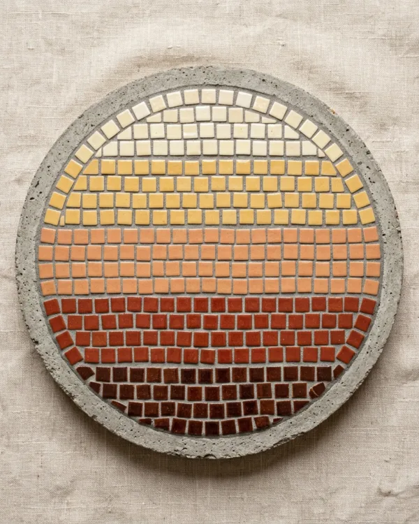 Ombré gradient mosaic stepping stone